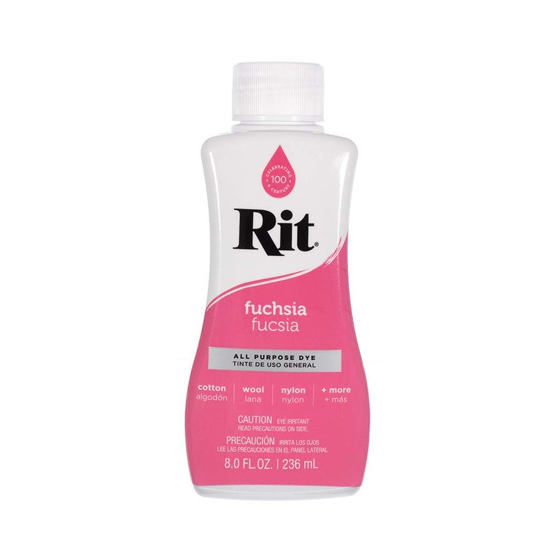 Craft County Rit Dye Liquid - Wide Selection of Colors - 8 Oz. (Fuchsia) - Image 1